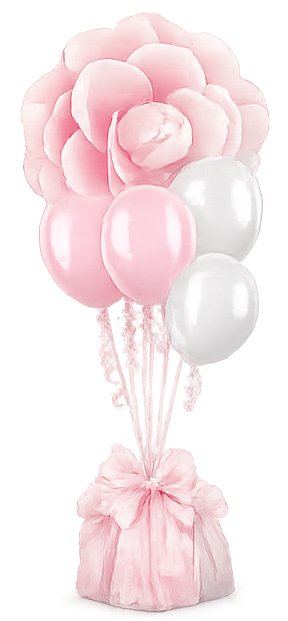 Фонтан «Розовое облако» из 7 шаров