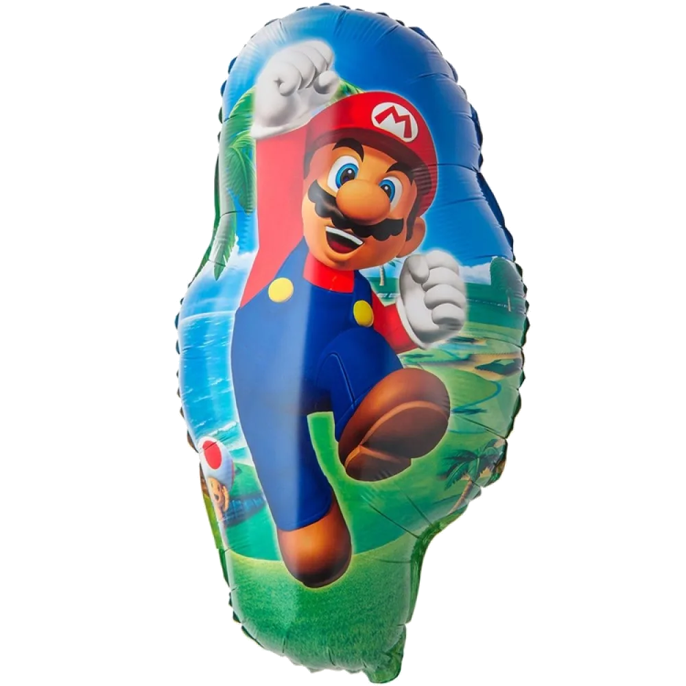 Шар: Шар (27''/69 см) Фигура Водопроводчик усатый Марио, 1 шт. в уп.1.3П