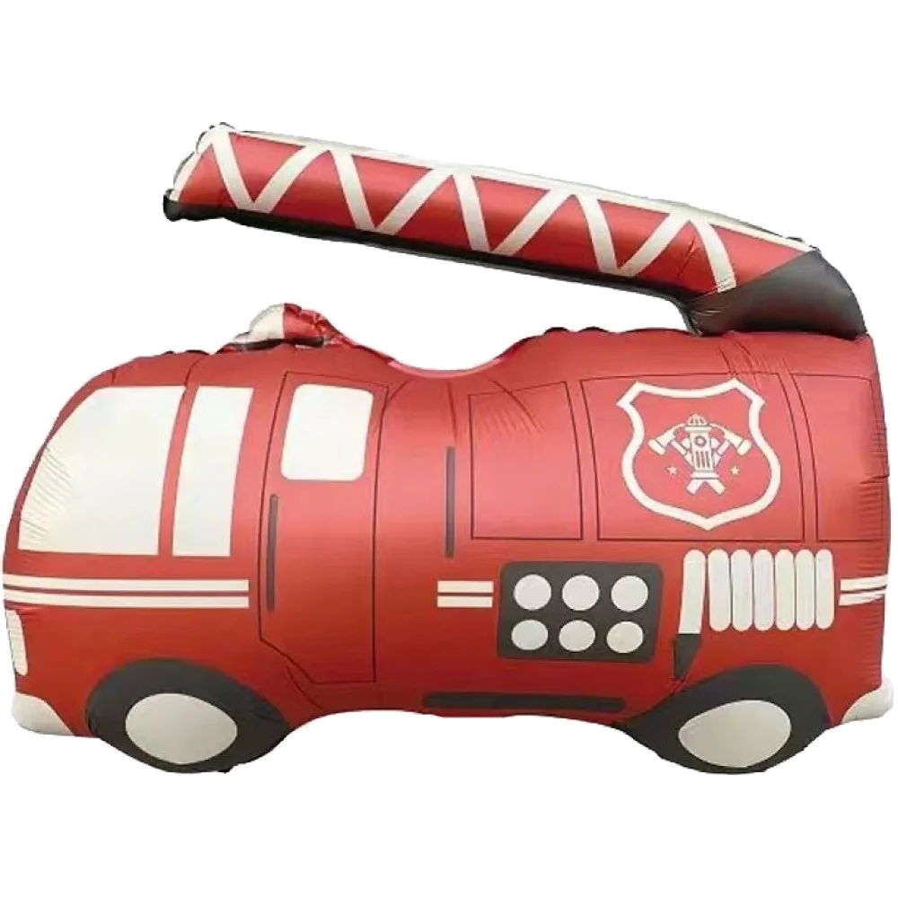 Шар: Шар (26''/66 см) Фигура, Пожарная машина, Красный, Сатин, 1 шт. в уп.