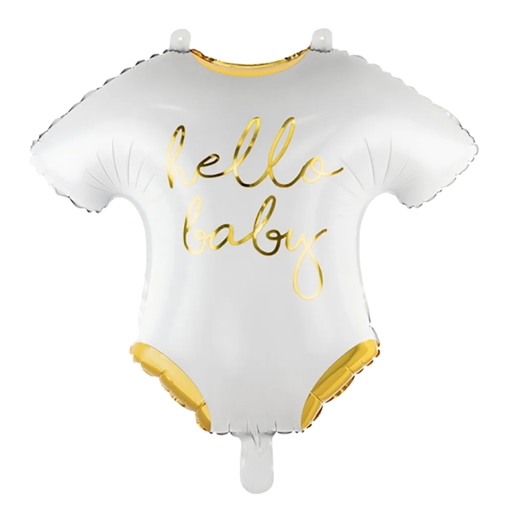 Шар: Шар (20"/51 см) Фигура Боди HELLO BABY White