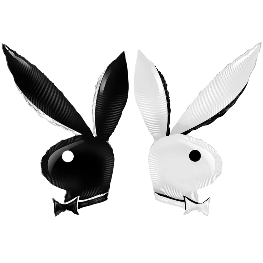 Шар: Шар (38"/96 см) Фигура Заяц черно-белый девичник 2ст 1 шт. в уп.