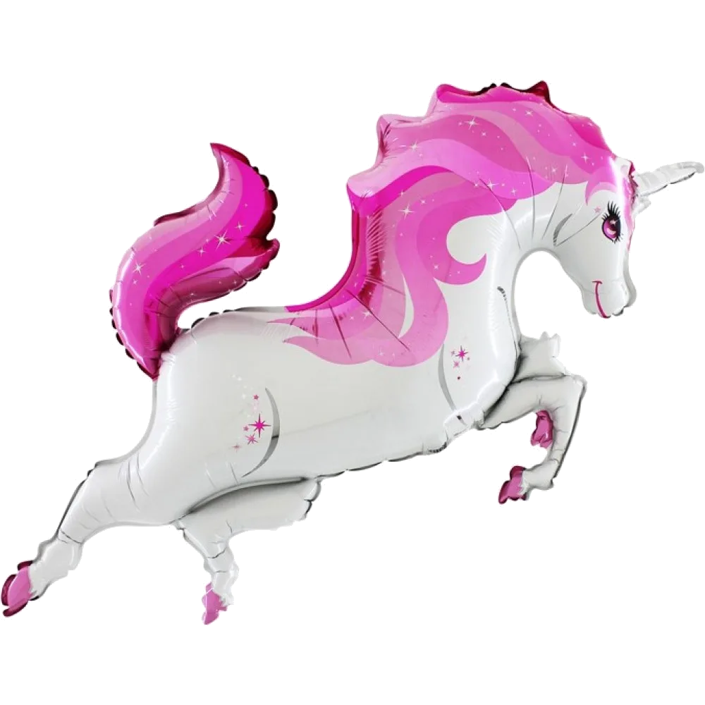 Шар: Шар (48''/122 см) Фигура, Звездный Единорог, Розовый