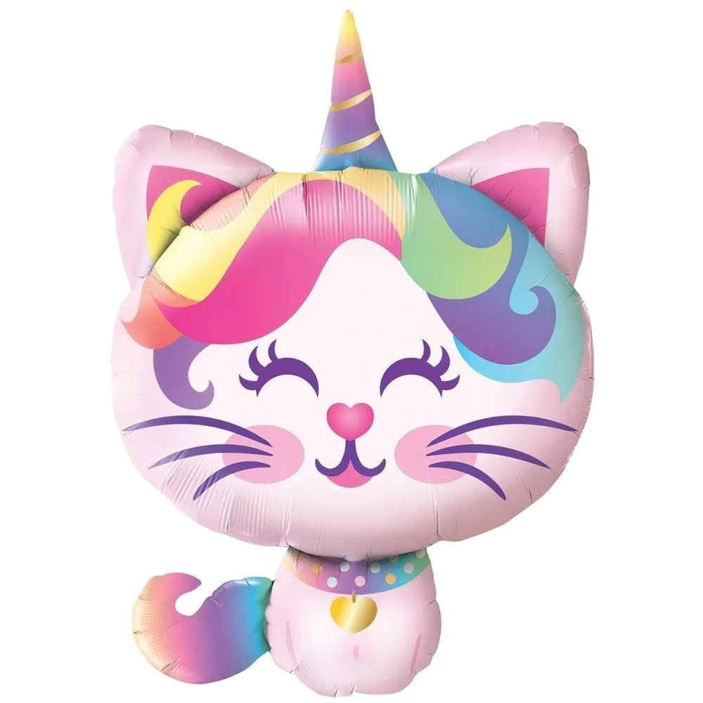 Шар: Шар (32''/81 см) Фигура, Котенок Единорог, 1 шт.
