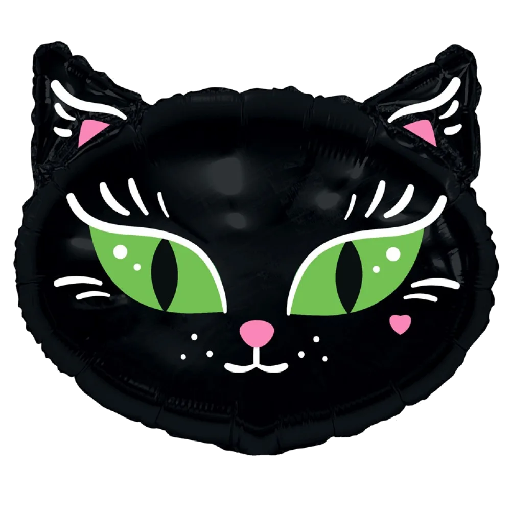 Шар: Шар (26"/66 см) Фигура, Кошечка черная, 1 шт. Agura (Россия)