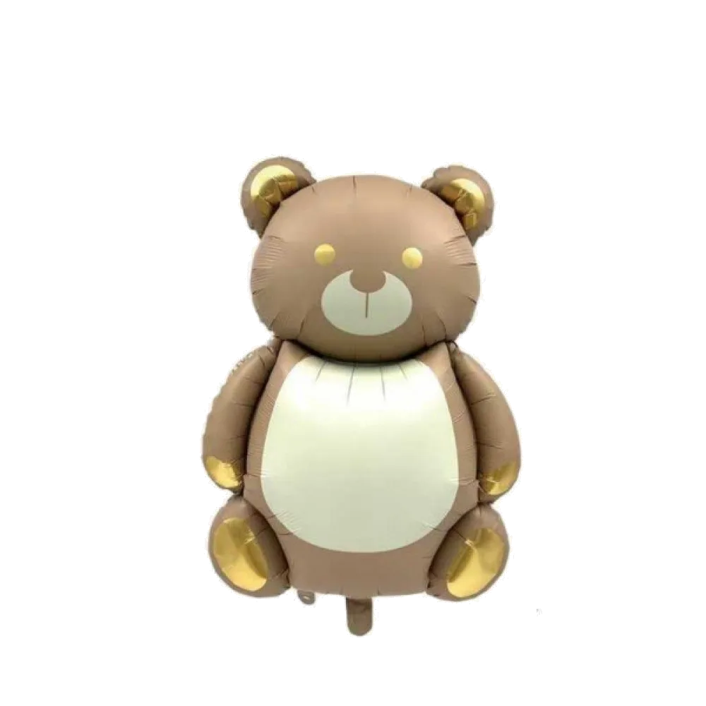 Шар: Шар (35"/90 см) Фигура, Медвежонок, Коричневый, Сатин, 1 шт. в уп.