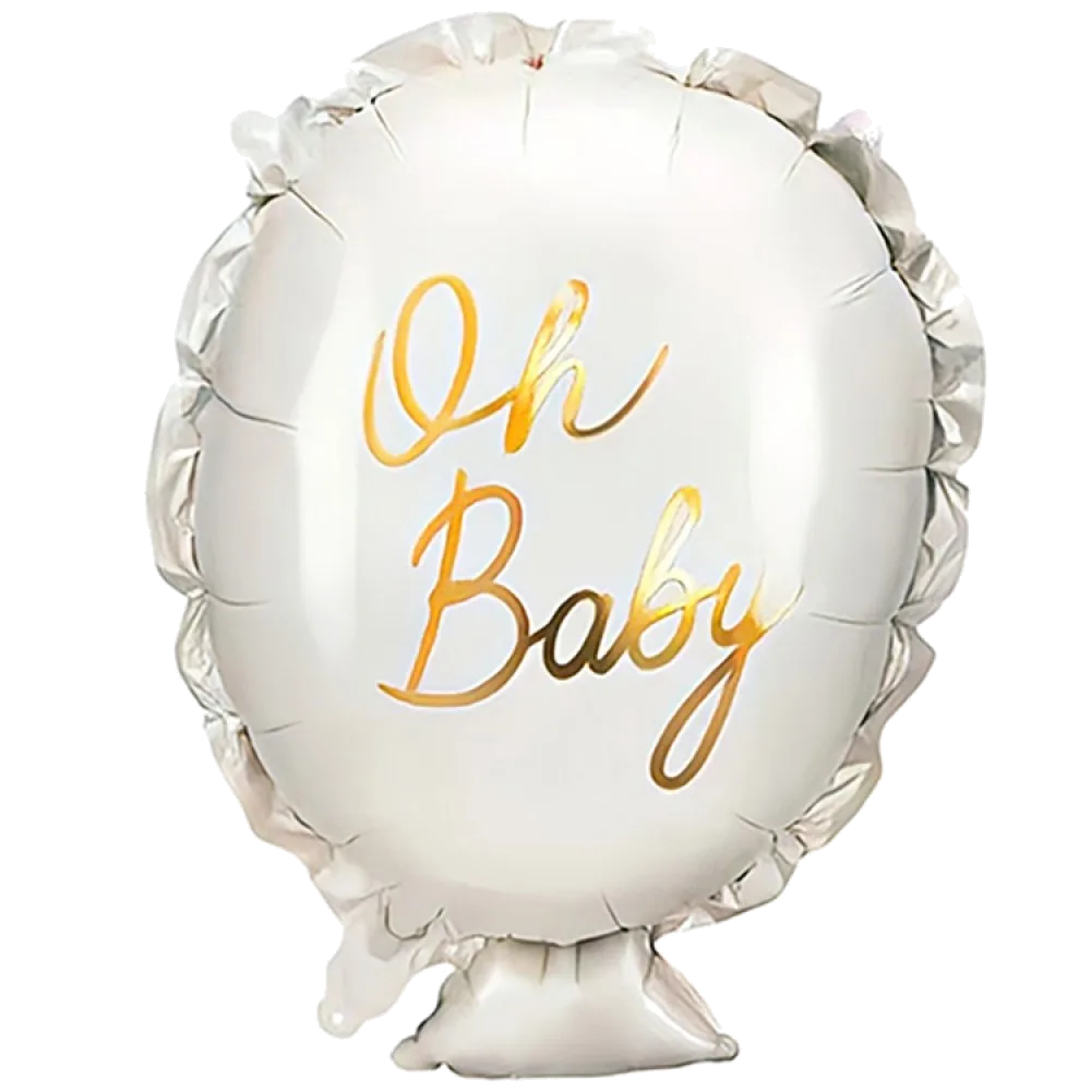 Шар: Шар (25"/64 см) Фигура BABY Шарик белый, 1 шт. в уп.