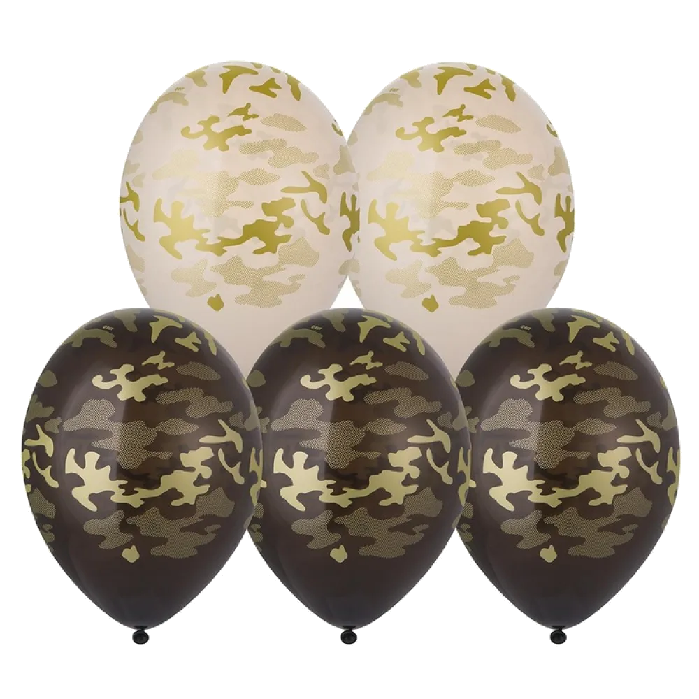 Шар: Шар (14"/36 см) Камуфляж черно-бежевый, 1 шт. Belbal (Бельгия)