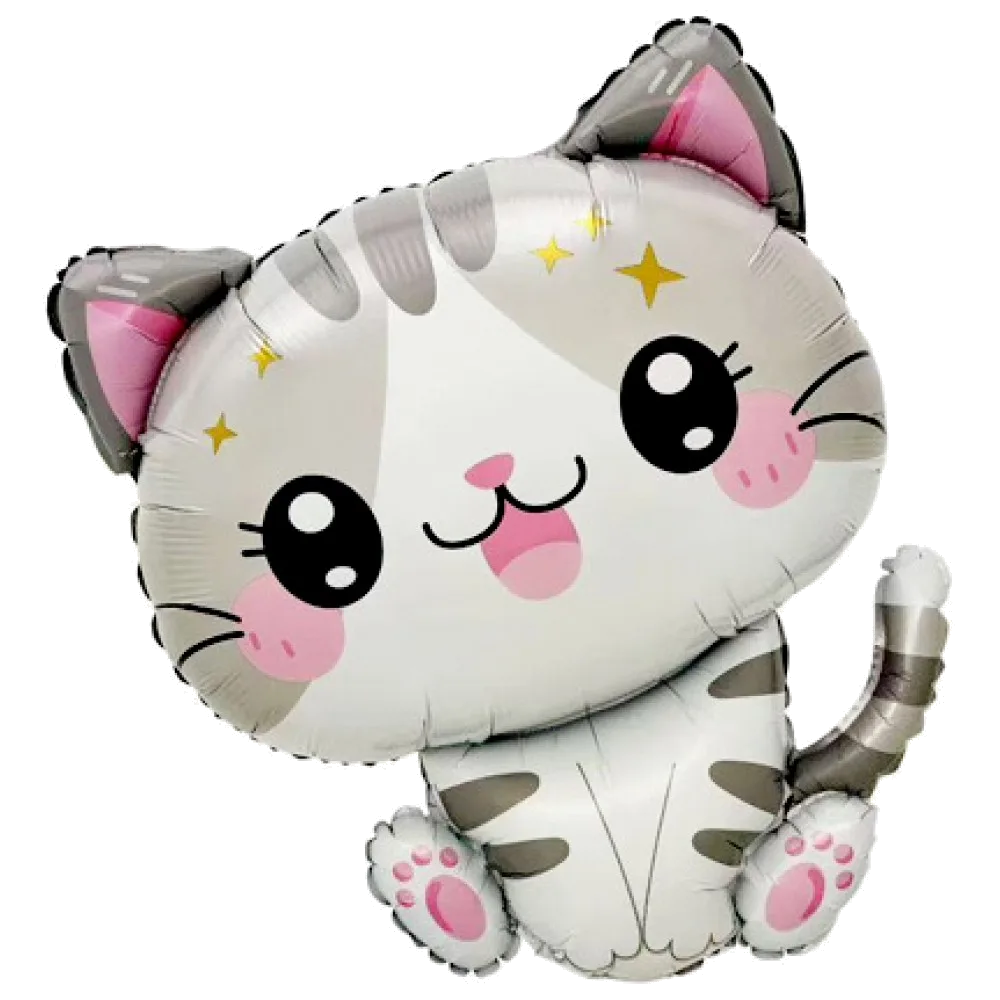 Шар: Шар (28''/71 см) Фигура, Милый котенок, 1 шт.