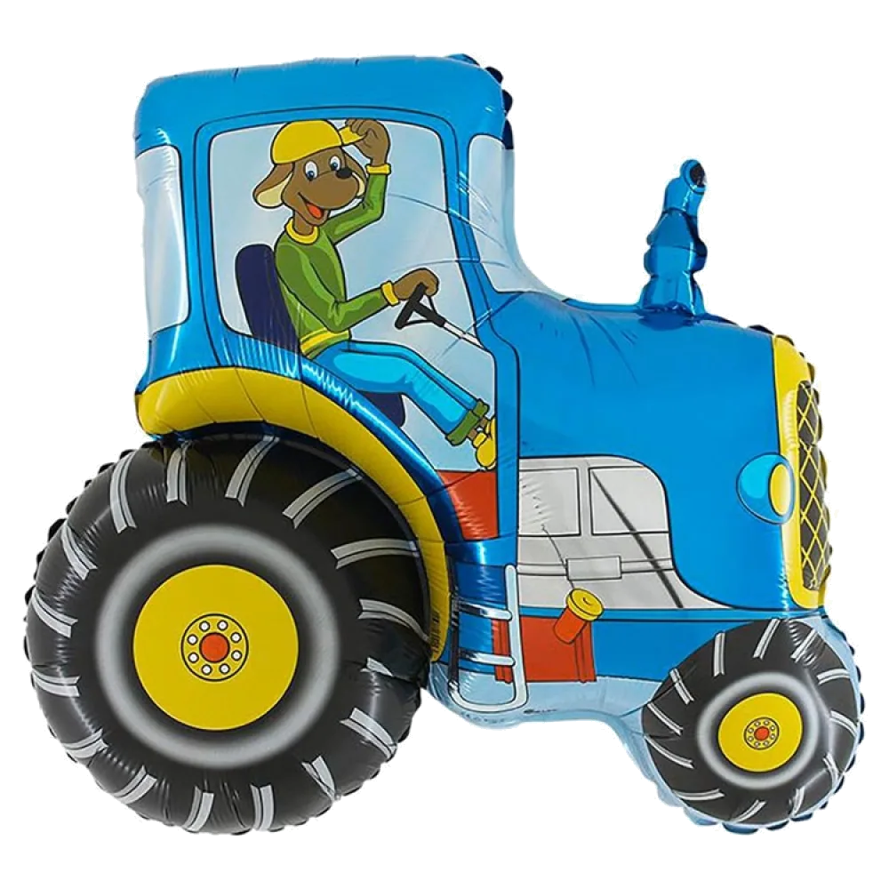 Шар: Шар 29" (73 см) Фигура Трактор синий, 1 шт. Grabo (Италия)