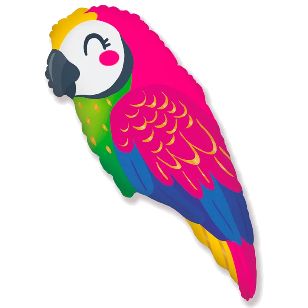 Шар: Шар (35''/89 см) Фигура, Яркий попугай, 1 шт. Flexmetal (Испания)
