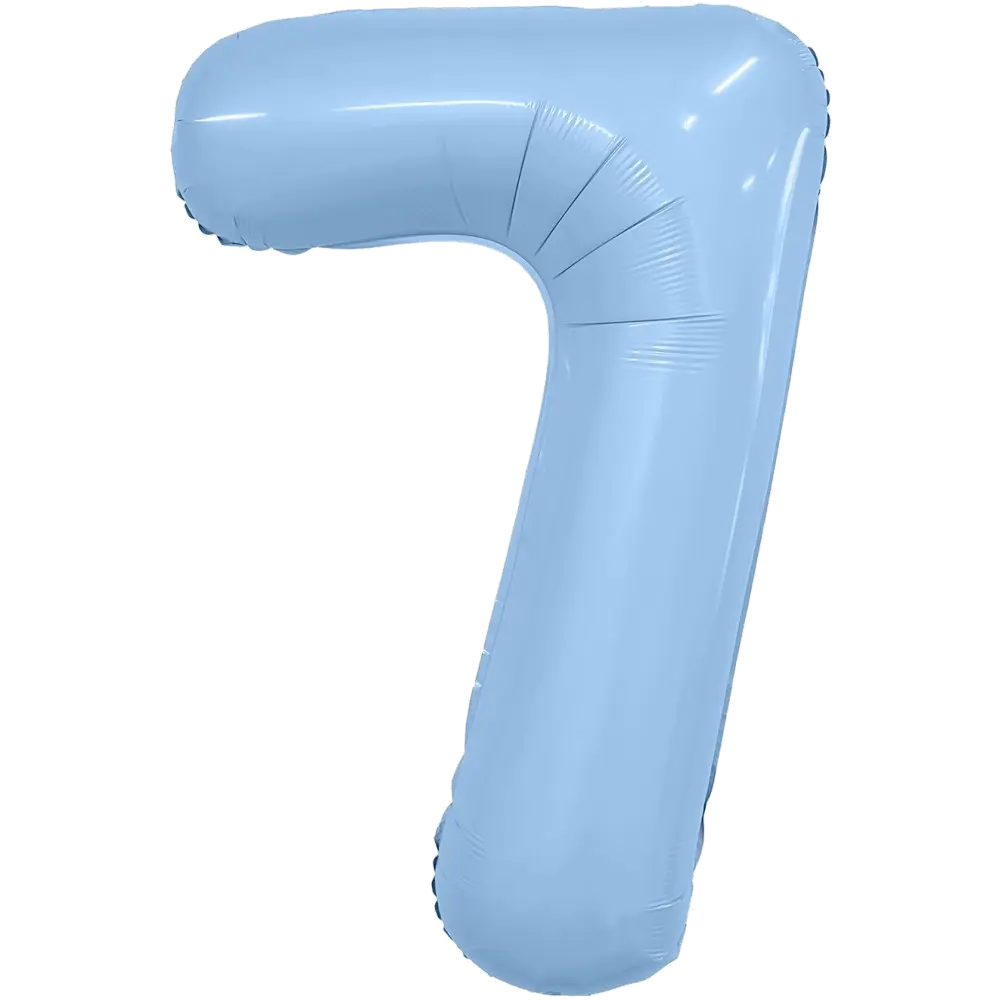Шар Шар (40''/102 см) Цифра, 7 Slim, Небесный, Цифра, 40"/102 см