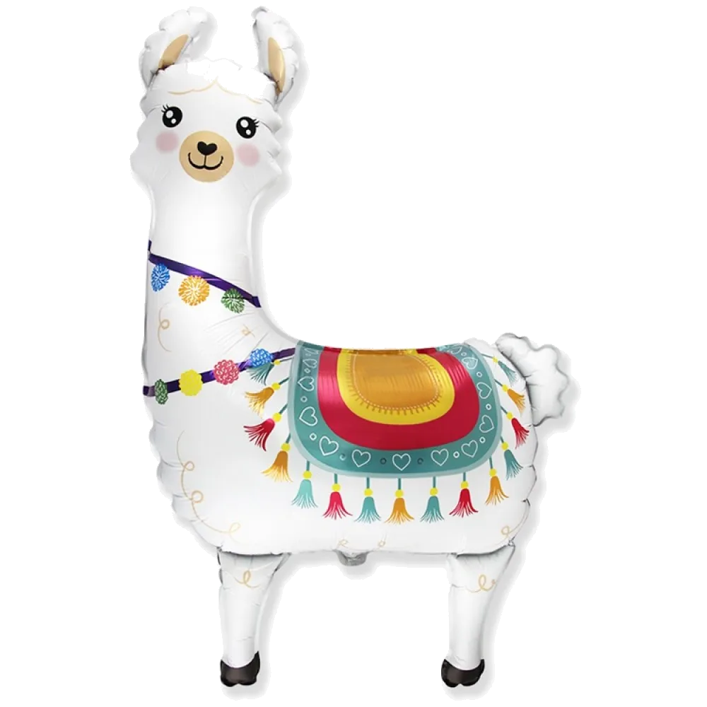 Шар: Шар (37''/94 см) Фигура, Лама Альпака, Белый