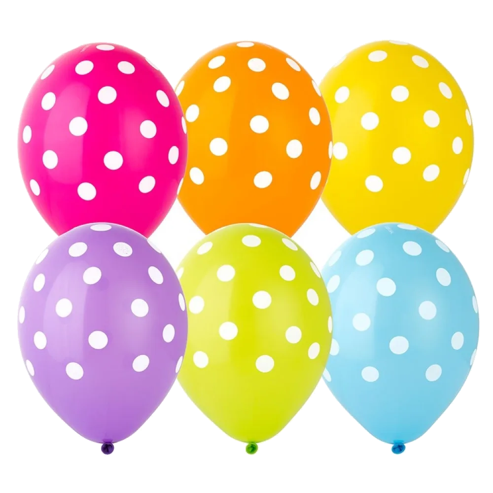 Шар: Шар (14"/36 см) Горошек тропики, 1 шт. Belbal (Бельгия)