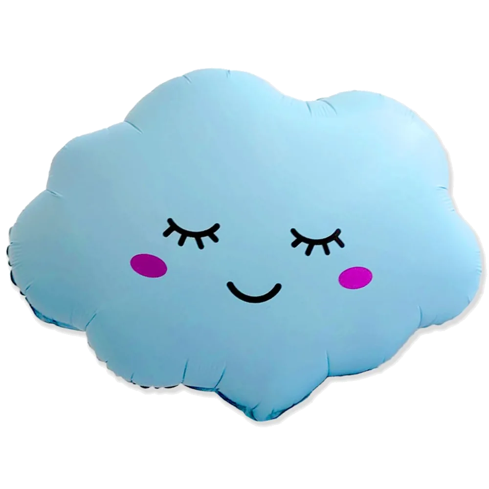 Шар: Шар (27''/69 см) Фигура, Облако, Голубой, Матовый, 1 шт. Flexmetal (Испания)