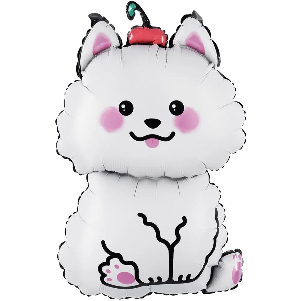 Шар: Шар (37''/94 см) Фигура, Белый песик