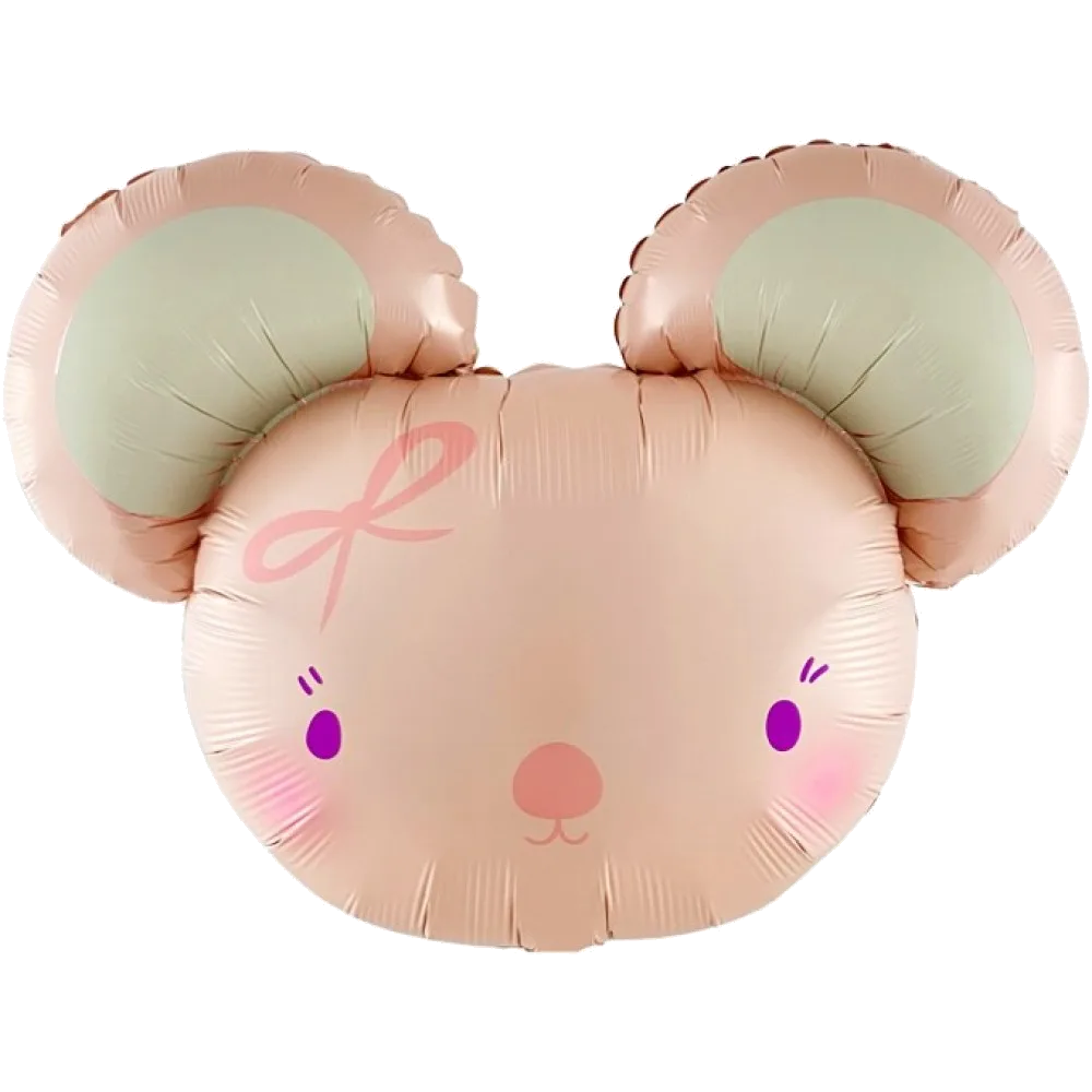 Шар: Шар (28''/71 см) Фигура Милая мышка, Розовый