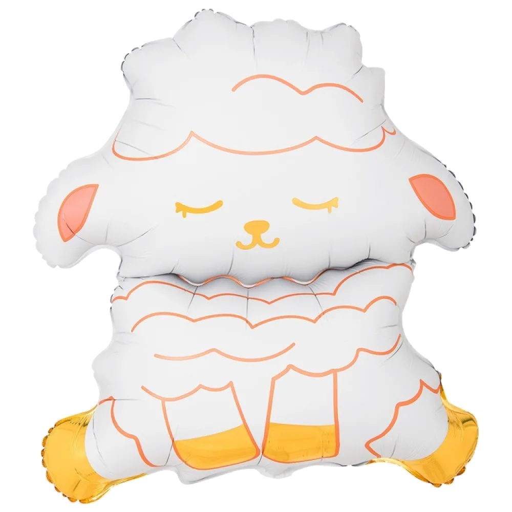 Шар: Шар (37"/94 см) Фигура Овечка белая милая, 1 шт. в уп.