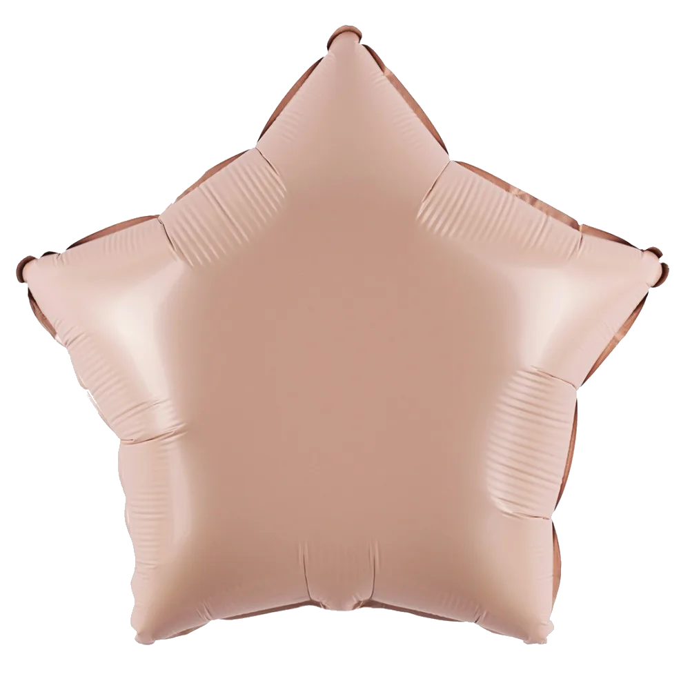 Шар: Шар с клапаном (10''/25 см) Мини-звезда, Карамель, Сатин