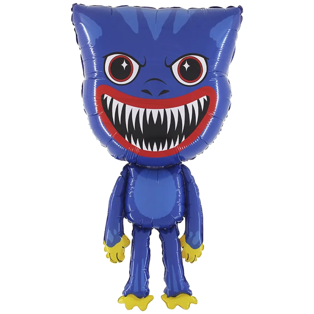Шар: Шар (31''/79 см) Фигура Монстр-зубастик синий, 1 шт. Grabo (Италия)1.9П