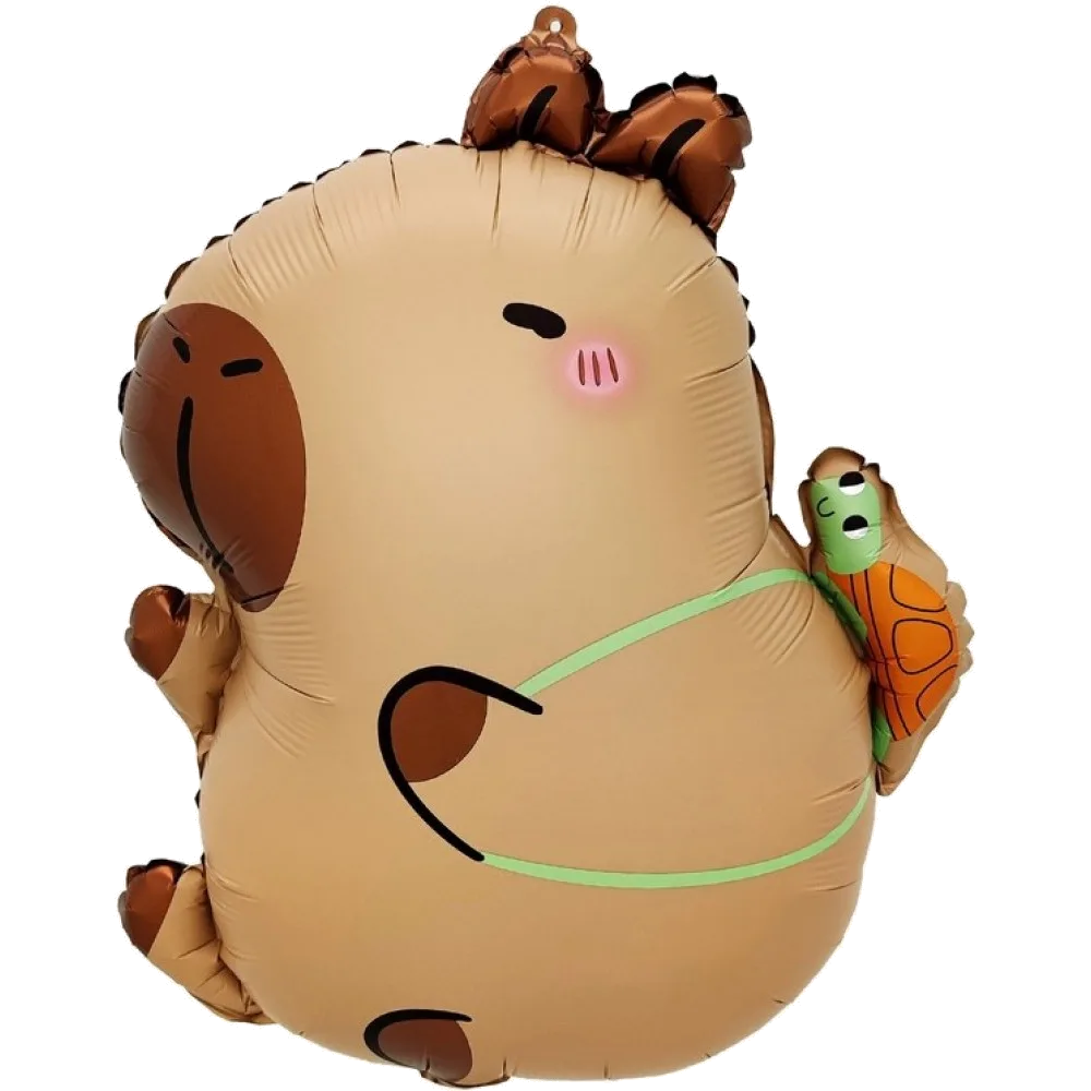 Шар: Шар (25''/64 см) Фигура, Капибара с черепашкой