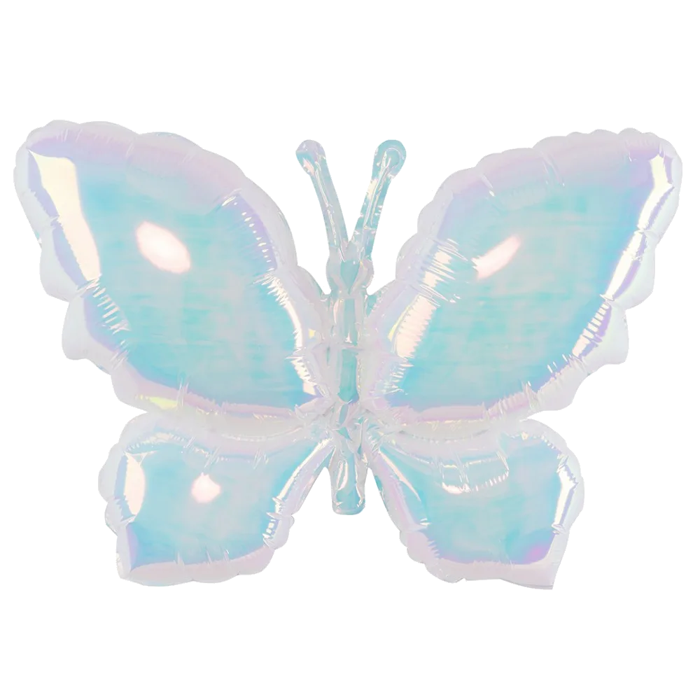 Шар: Шар (38''/97 см) Фигура, Бабочка (надув воздухом), Жемчужный, Хамелеон