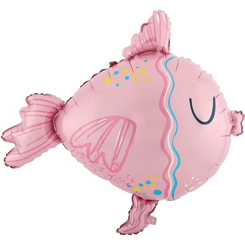 Шар: Шар (30''/76 см) Фигура, Тропическая рыбка, Розовый, 1 шт.*