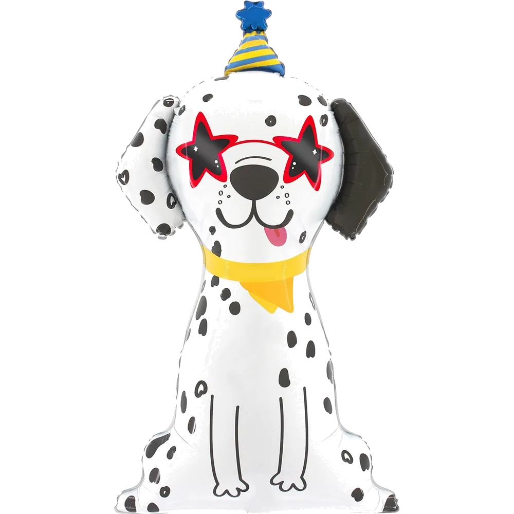 Шар: Шар (33''/84 см) Фигура, Далматинец собака в колпачке, 1 шт.1.2 П
