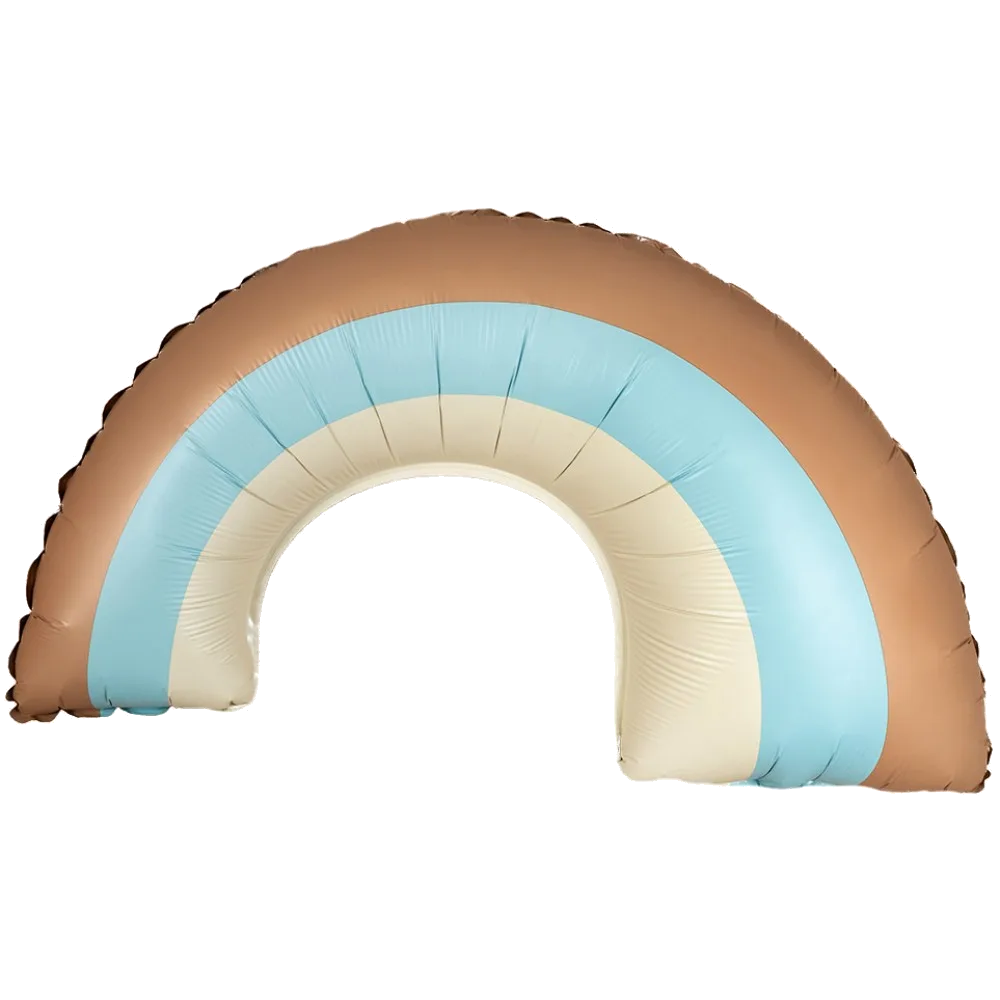 Шар: Шар (32''/81 см) Фигура, Радуга, Голубой, Сатин