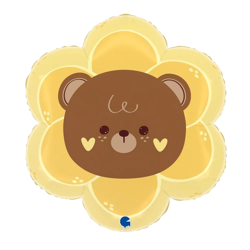 Шар: Шар (20"/51 см) Фигура, Мишка в ромашке