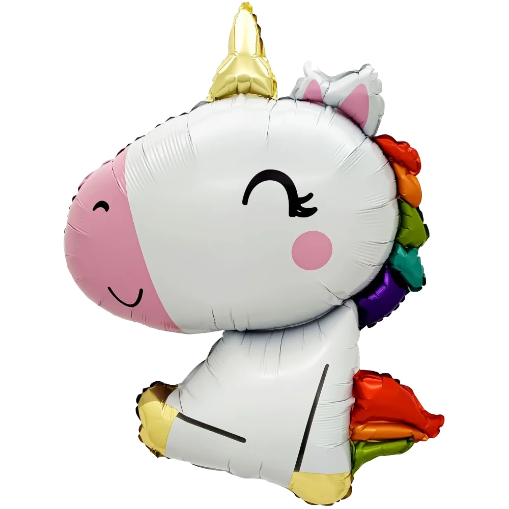 Шар: Шар (35''/89 см) Фигура, Милый единорог, 1 шт.