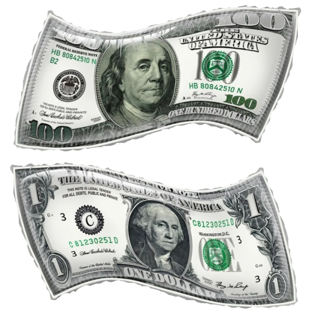 Шар: Шар (26"/66 см) Фигура Доллар, 1 шт. в уп.1.2П