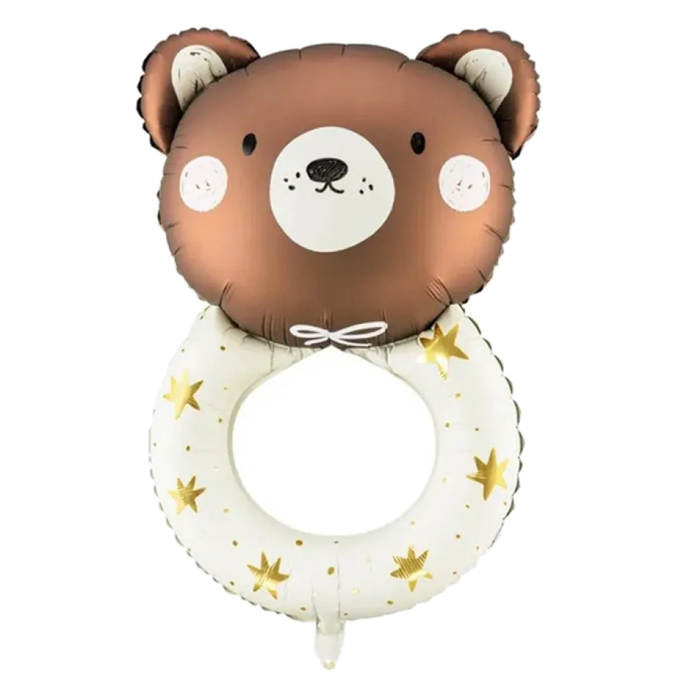 Шар: Шар (26"/66 см) Фигура Погремушка Мишка, 1 шт. в уп. PartyDeco 2.3П
