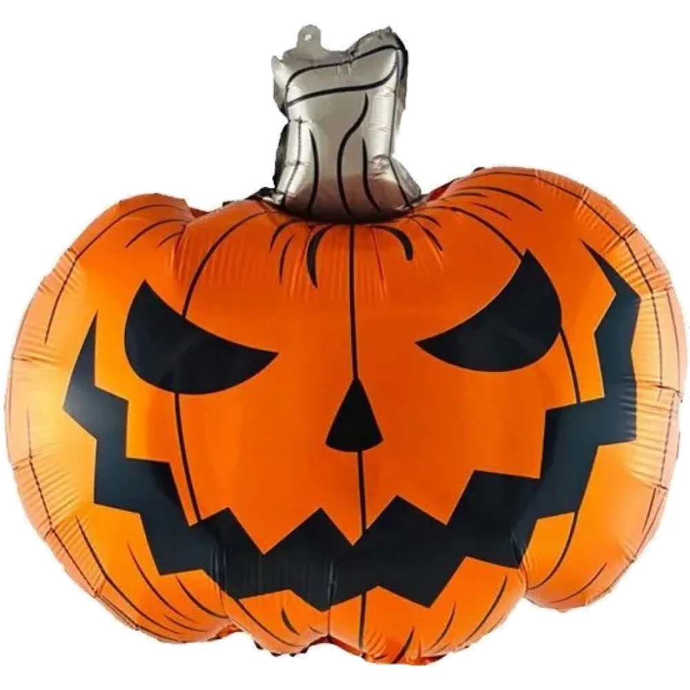 Шар: Шар (24"/58 см) Фигура Страшная тыква на Хэллоуин, Оранжевый, 1 шт.