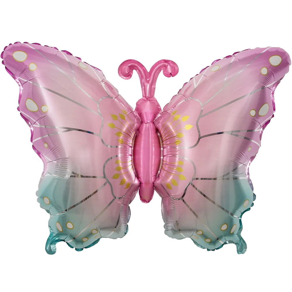 Шар: Шар (32''/81 см) Фигура, Нежная бабочка, Розовый, Градиент