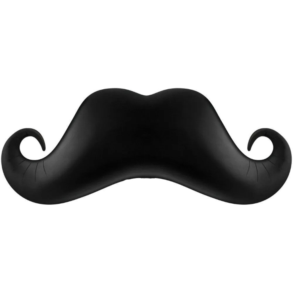 Шар: Шар (35''/89 см) Фигура, Усы, Черный