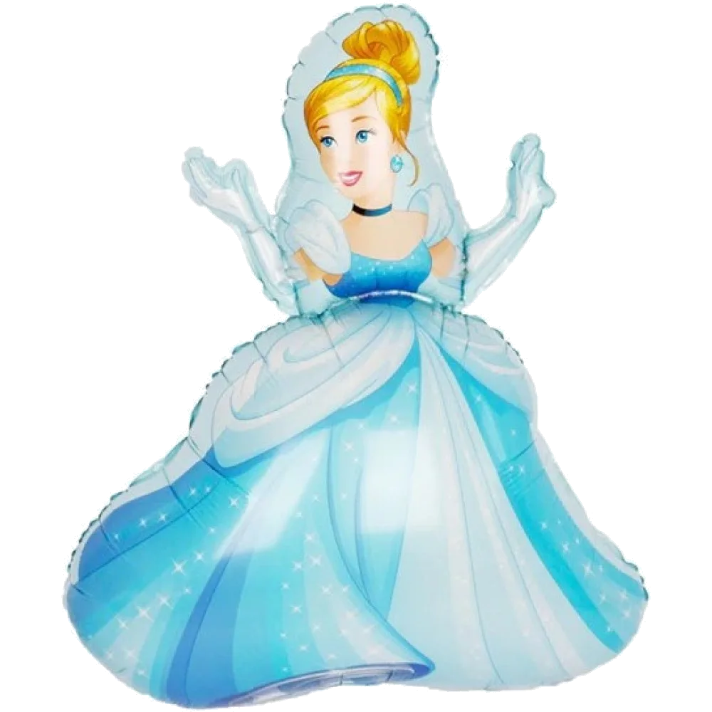 Шар: Шар (36''/91 см) Фигура, Принцесса Золушка, Бальное платье, 1 шт.