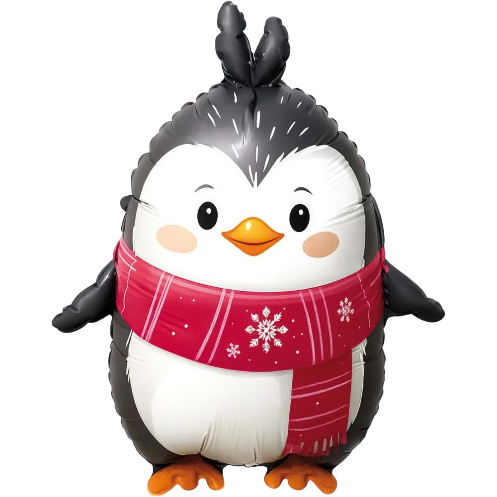 Шар: Шар (28''/71 см) Фигура, Новогодний пингвин, 1 шт. в уп. Agura (Россия)2 П