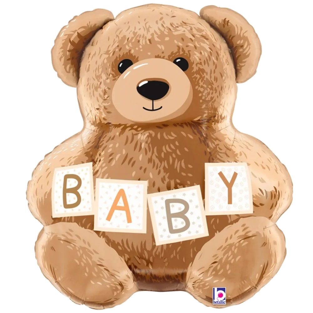 Шар: Шар (24"/61 см) Фигура, BABY Мишка, 1 шт. в уп. Betallic (Италия)