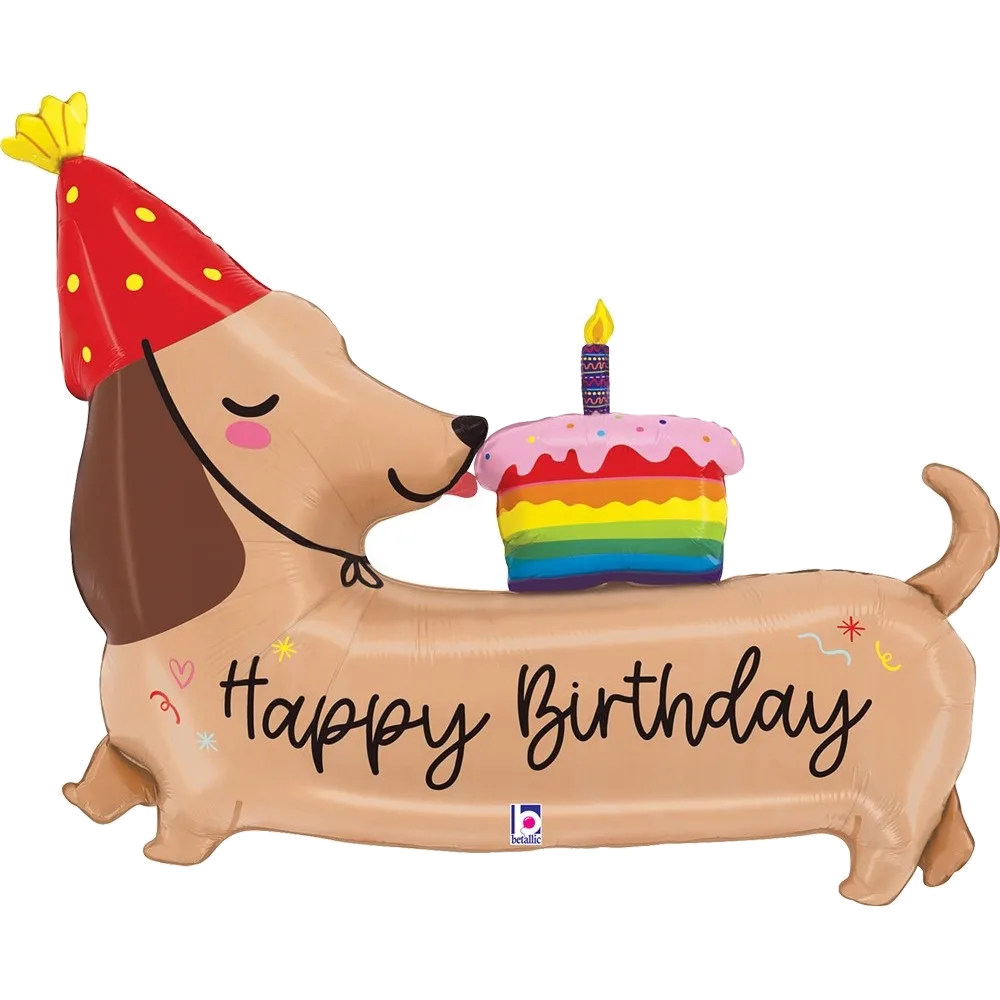 Шар: Шар (43''/109 см) Фигура, Таксик с кексиком, 1 шт. в уп. Grabo (Италия)