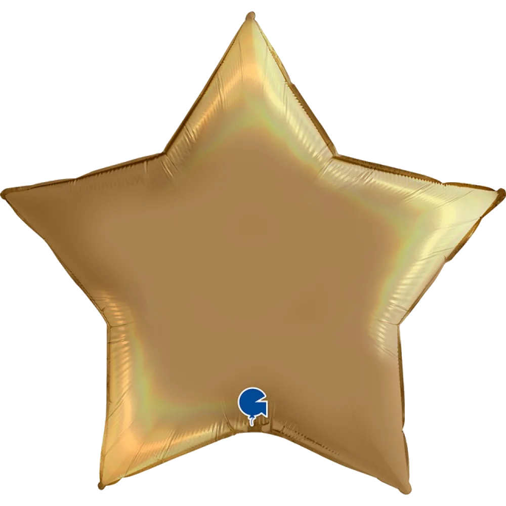 Шар: Шар (18''/46 см) Звезда, Шампань, Голография