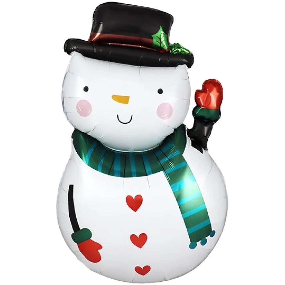 Шар: Шар (30''/76 см) Фигура, Снеговик в шляпе