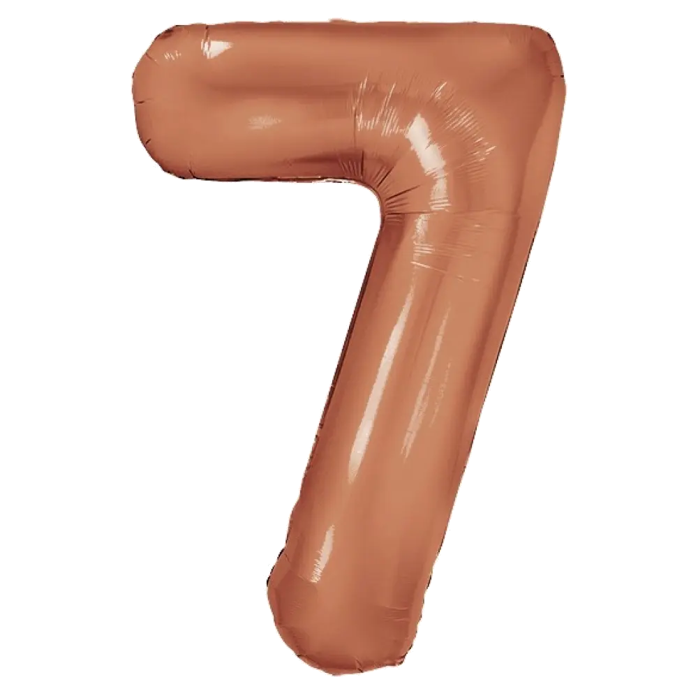 Шар Шар И (40''/102 см) Цифра, 7 Slim, Бронза, Металлик, Цифра, 40"/102 см, металлик