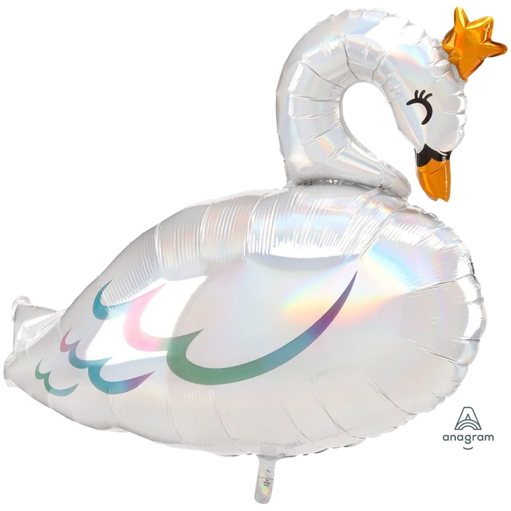 Шар: Шар (29"/73 см) Фигура, Лебедь переливы