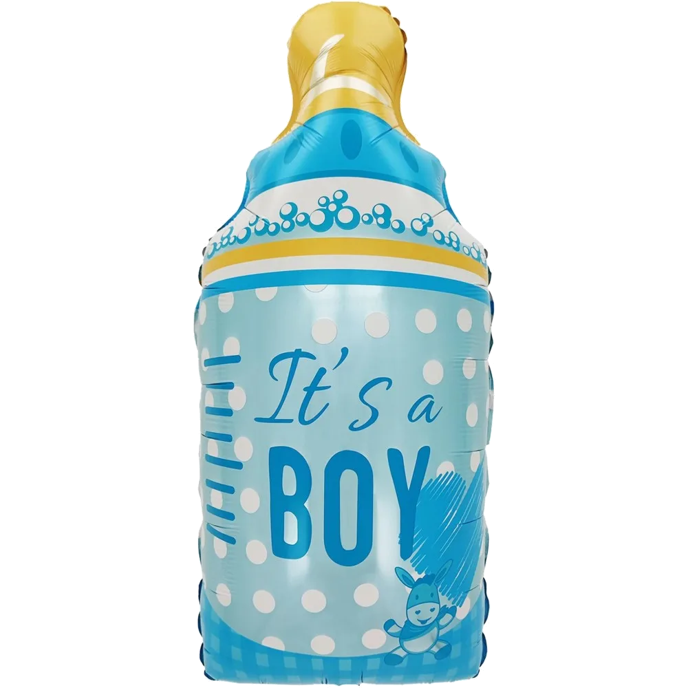 Шар: Шар (30"/76 см) Фигура Бутылочка для малыша, Голубой