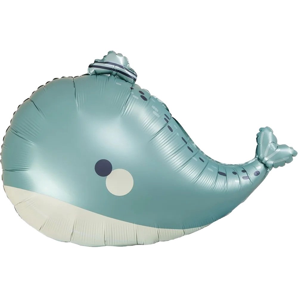 Шар: Шар (28''/71 см) Фигура, Милый кит, Сатин, 1 шт. в уп.