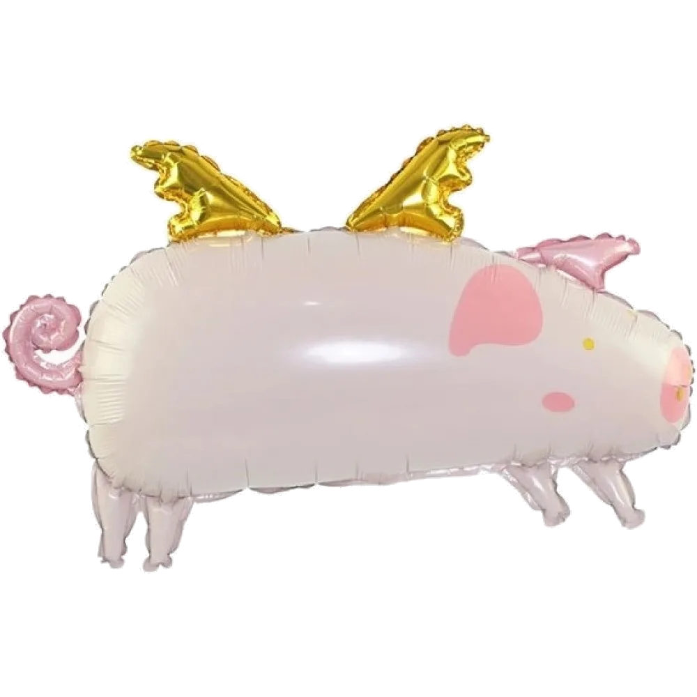 Шар: Шар (28"/71 см) Фигура, Свинка с крыльями, 1 шт.