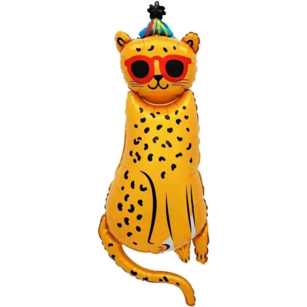 Шар: Шар (47''/119 см) Фигура, Леопард в солнечных очках, 1 шт.