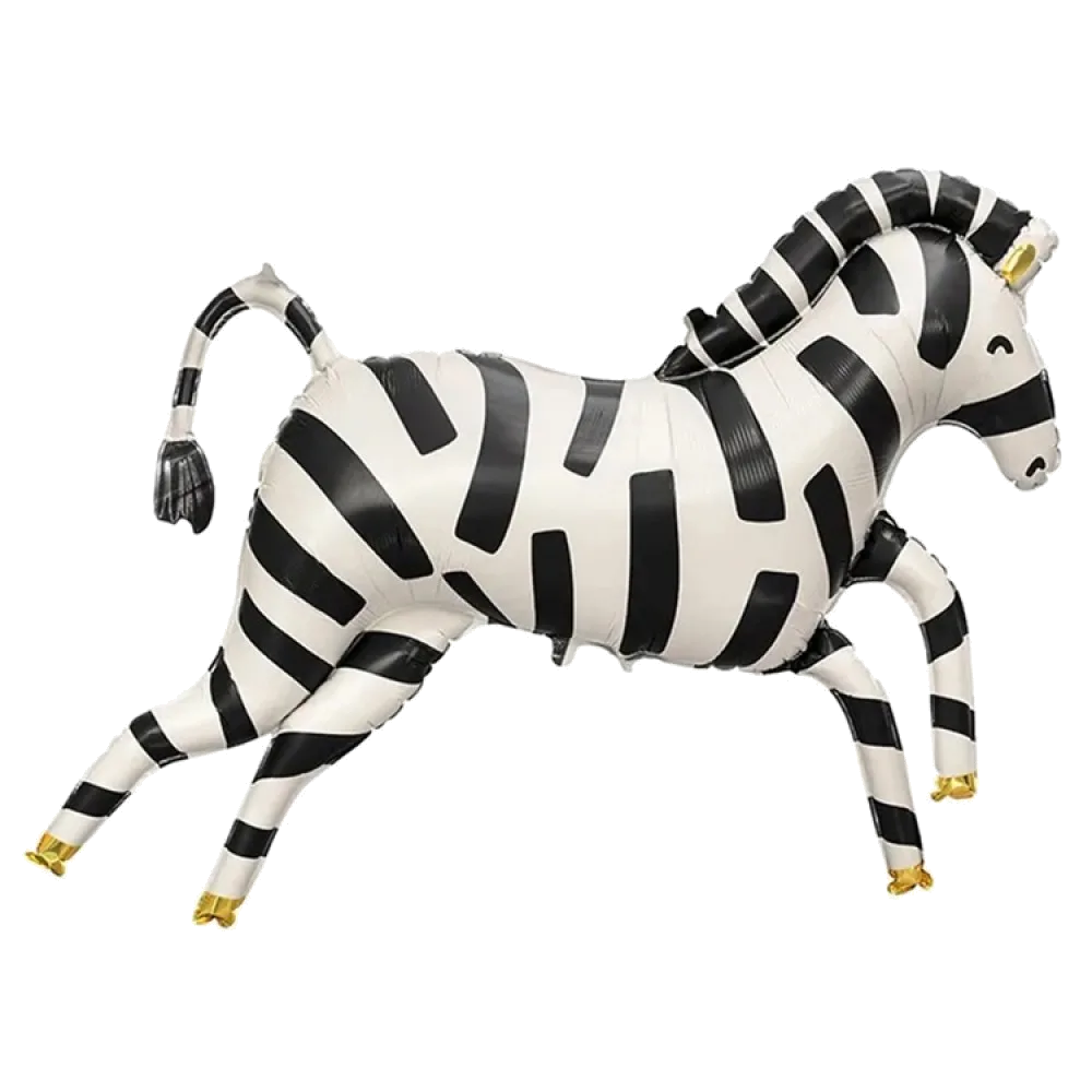 Шар: Шар (39"/100 см) Фигура Зебра, 1 шт. в уп. PartyDeco