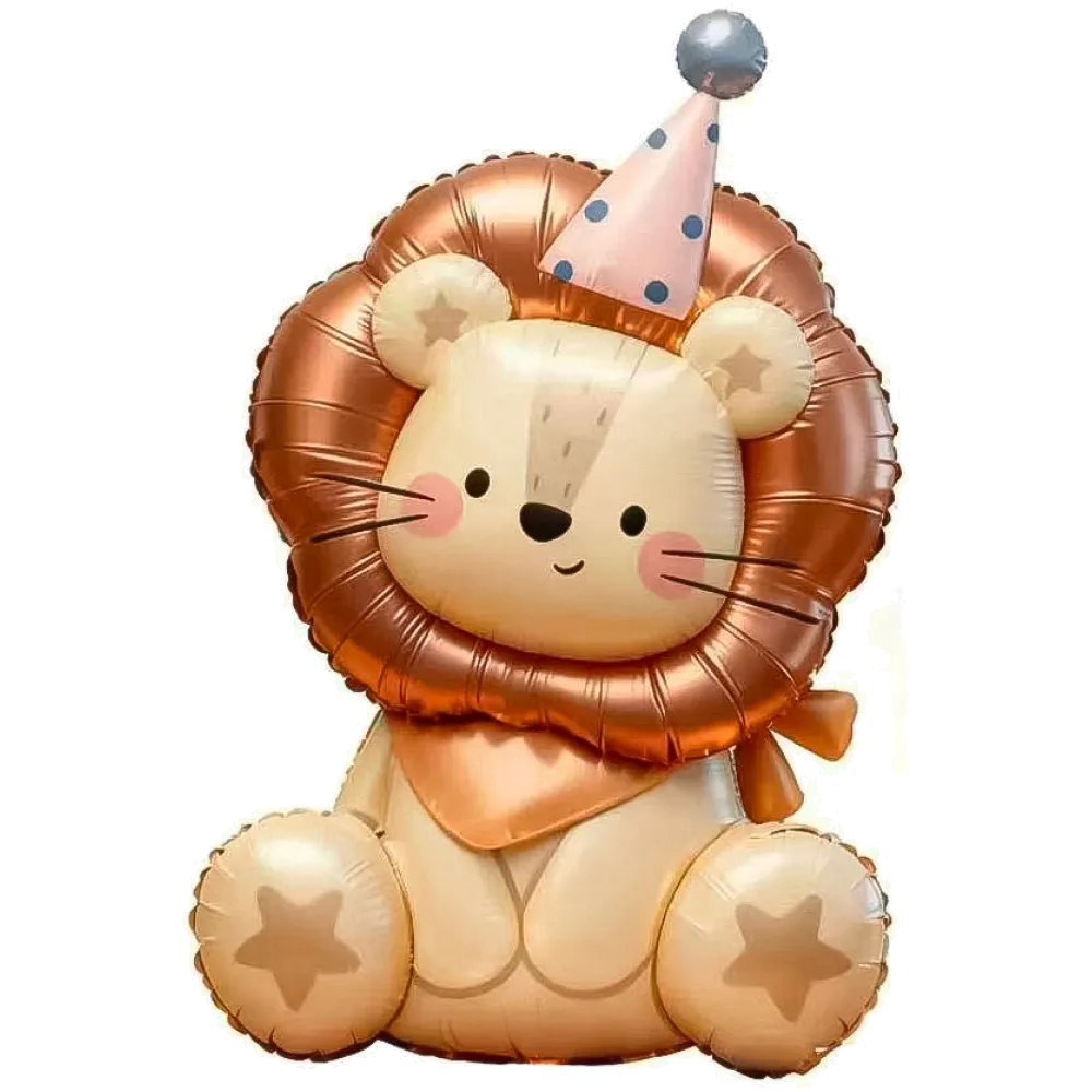 Шар: Шар (33''/84 см) Фигура, Львенок в колпачке, 1 шт. Falali (Китай)1.7 П