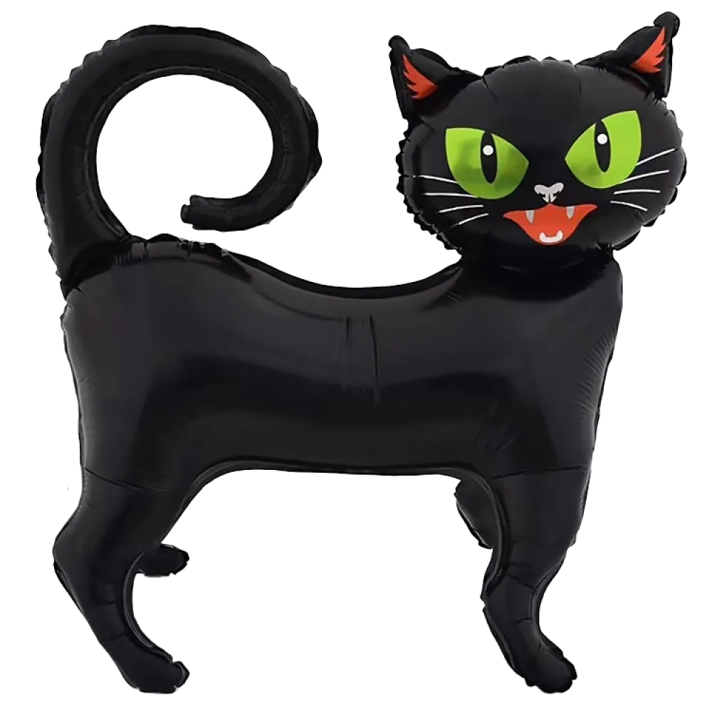 Шар: Шар 3D (24''/61 см) Фигура, Черный кот, 1 шт. в уп.